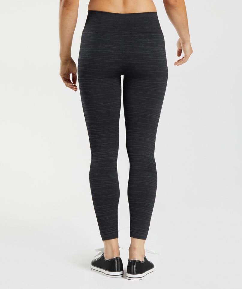 Legginsy Gymshark Adapt Marl Seamless Damskie Czarne | PL 342KNS